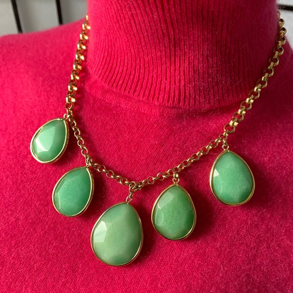 Fossil Semi Precious Green Statement Necklace - Picture 3 of 6